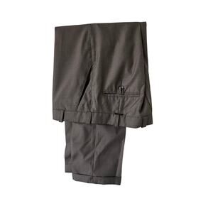 Men's Telex Tan Cuffed Dress Pants - 36x27 - Read!